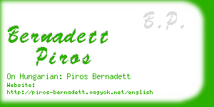 bernadett piros business card